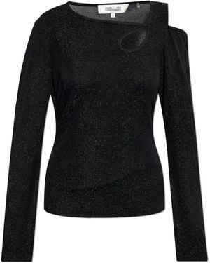 Diane von Furstenberg Long Sleeve Tops - Noir