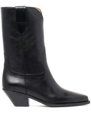 Isabel Marant Cow Leather Boots - Black