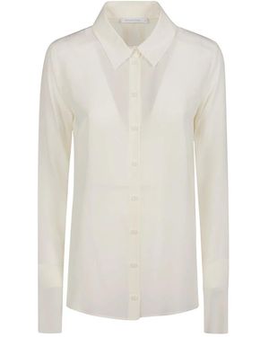 Patrizia Pepe Overhemden ,Wit ,Long Sleeve Shirt