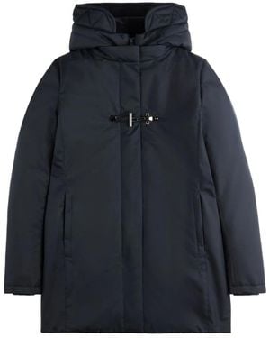 Fay Technischer Gabardine Wippenmantel - Blau