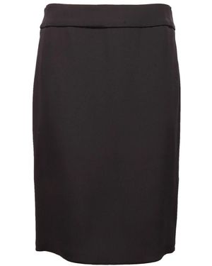 Armani Rokken ,Grijs ,Donkergrijze Zijden Rok Collectie - Zwart