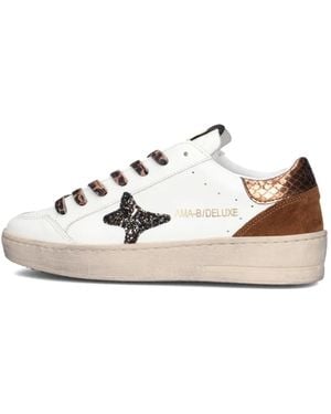 AMA BRAND Weiße Low-Top-Sneaker Für Frauen