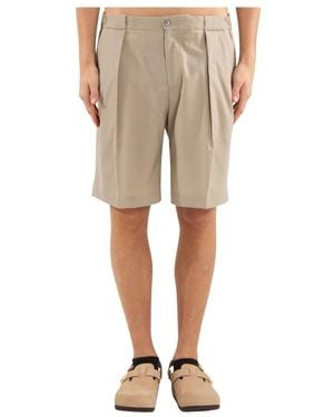 BRIGLIA Marzotto Wool Shorts - Natur