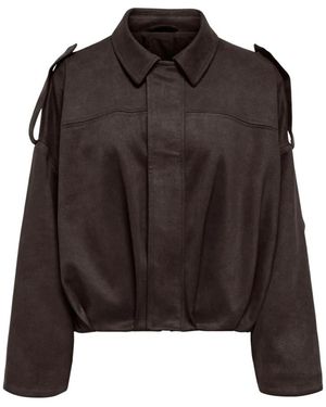 ONLY Moon Stina Faux Suede Bomber - Zwart