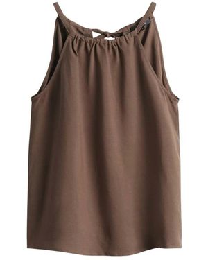 someday. Halter-Top Mit Stehkragen - Braun