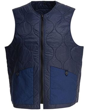 Manifattura Ceccarelli Blaue Steppärmellose Jacke