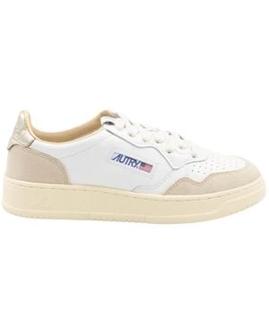 Autry Schoenen ,Wit ,Katoen Medalist Lage Sneakers