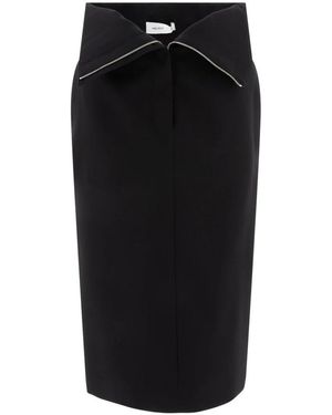 McQueen Midi Skirts - Negro