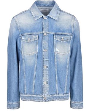 Dondup Denimjacke Mit Knopfverschluss - Blau