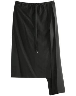 Yohji Yamamoto Midi Skirts - Negro