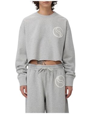 Stella McCartney Weißer Logo-Sweatshirt Casual Chic - Grau