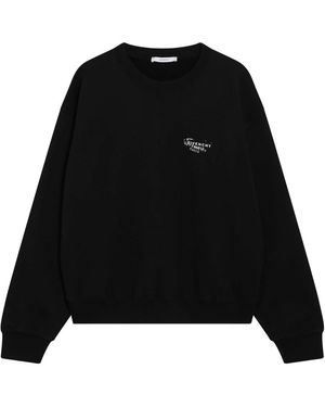 Givenchy Fleece Sweatshirt Met Stempelprint - Zwart