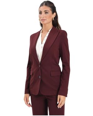 ViCOLO Bordeaux Jacke Gerade Linie Silhouette - Rot