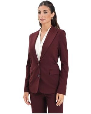 ViCOLO Bordeaux Jas Rechte Lijn Silhouet - Rood