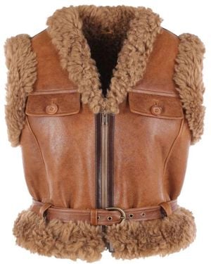 Chloé Faux Fur & Shearling Jackets - Marrón