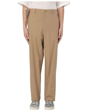Barena Schmale Passform Klassische Detailhose - Natur