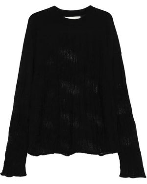 Isabel Benenato Round-Neck Knitwear - Black
