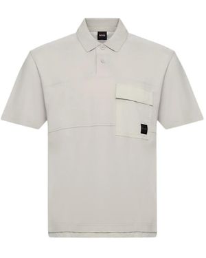HUGO Kurzarm-Poloshirt Aus Baumwolle Mit Logo - Weiß