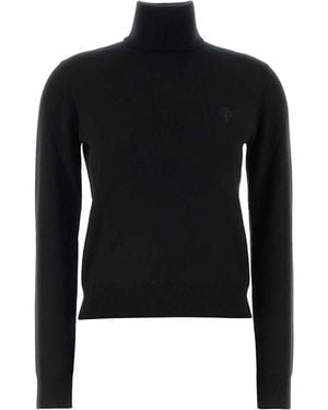 Gucci Truien & Vesten ,Zwart ,L/S High/Kn Top
