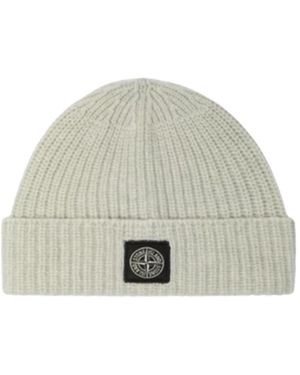 Stone Island Logo patch wollberet grau - Grün