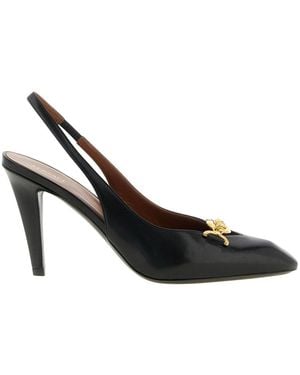 Versace Schoenen ,Zwart ,La Medusa Slingback Pumps - Metallic