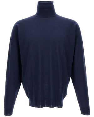 John Smedley Turtlenecks - Azul