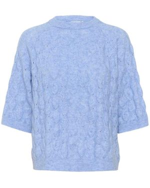 Kaffe Round-Neck Knitwear - Bleu