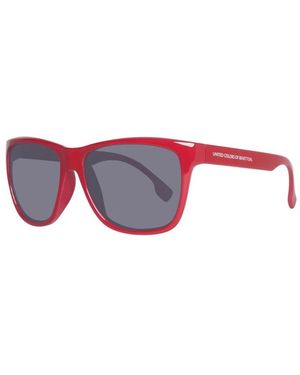 Benetton Bicolor Injected Zonnebril - Rood