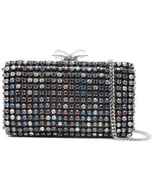 Self-Portrait Crystal Embellished Bow Detail Bag - Black