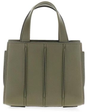 Max Mara Tassen ,Groen ,Leer Leren Clutch Tas Met Panelen