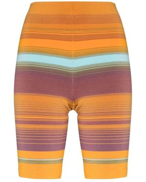 Marc Jacobs Korte Broeken ,Veelkleurig ,Nylon Casual Multicolour Cashmere Shorts - Oranje