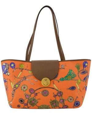 Versace Tote Bags - Rosso