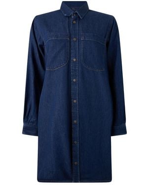 DIESEL Kleedjes ,Blauw ,Denim Denim Overhemdjurk