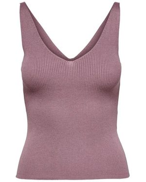 Jacqueline De Yong Sleeveless Tops - Purple