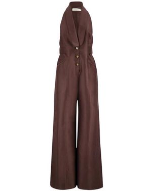 Zimmermann Jumpsuits & Playsuits ,Bruin ,Wol Alchemy Tuxedo Jumpsuit
