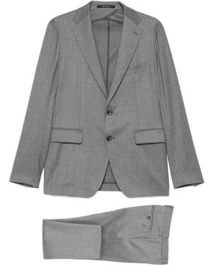 Tagliatore Kostuums ,Grijs ,Wol Single-Breasted Pak