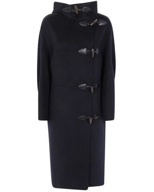 Rohe Jassen ,Blauw ,Wol Dubbelzijdig Wollen Duffelcoat - Zwart