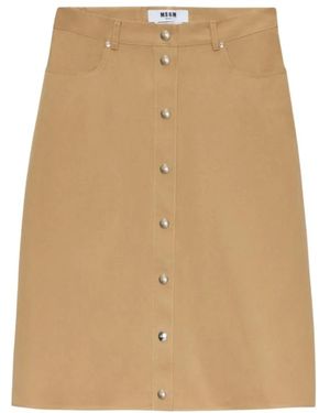 MSGM Midi Skirts - Neutro