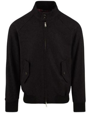 Baracuta Jassen ,Grijs ,Katoen G9 Melton Jas - Zwart