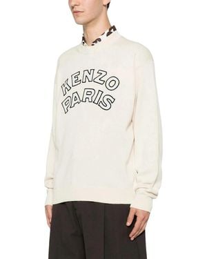 KENZO Paris Emblem Pullover - Weiß