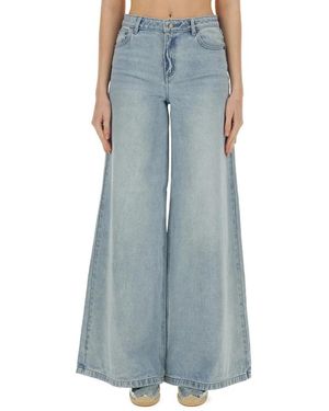 Michael Kors Jeans ,Blauw ,Denim Denim Wide-Leg Jeans