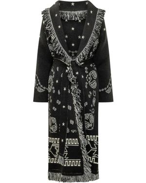 Alanui Bandana Jaquard Mantel - Schwarz