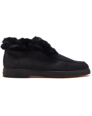 Santoni Wildleder-Stiefelette - Blau