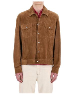 Eleventy Denim Jackets - Brown