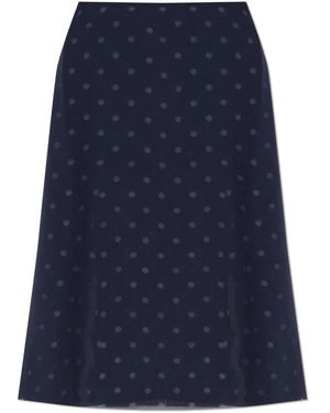Acne Studios Mesh Layered Midi Rok - Blauw