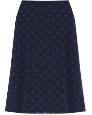 Acne Studios Mesh Layered Midi Rok - Blauw