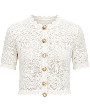 Self-Portrait Cardigans - Blanco