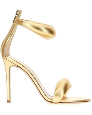 Gianvito Rossi Bijoux Nappa Leren Sandalen - Metallic