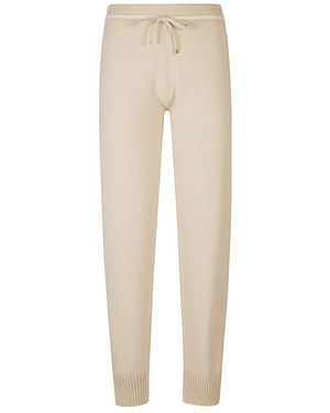 Eleventy Broeken ,Wol Pantalone Maglia Tipping - Naturel