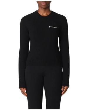 Palm Angels Round-Neck Knitwear - Nero